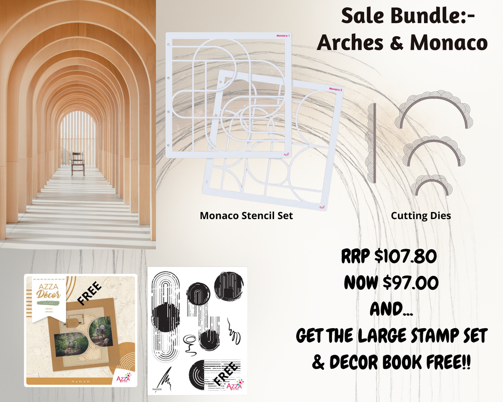 2026 Annual Clearance Sale Bundle: Monaco Stencil and Arches theme decoration