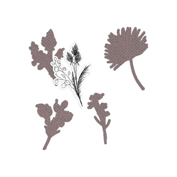 Bundle & Save:  DRIED FLOWERS Large stamp and die set