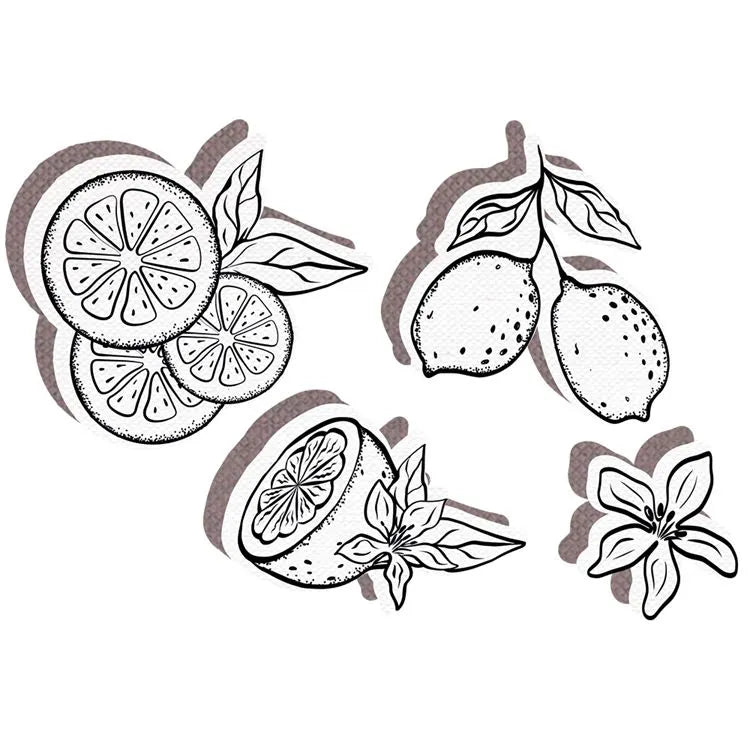 Cutting Die Set:  CITRUS (outline)