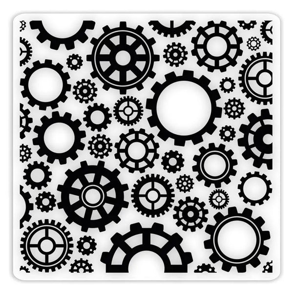 Embossing Folder:  GEARS 15 x 15