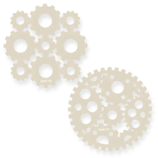 BORDER Stencil Duo: GEARS