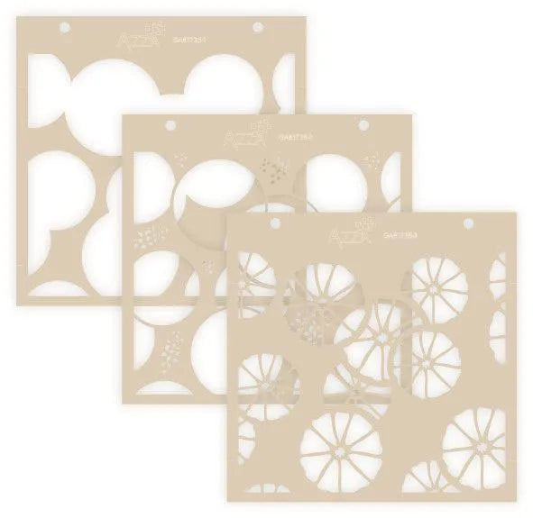 Trio of Waterfall Stencils:  CITRUS