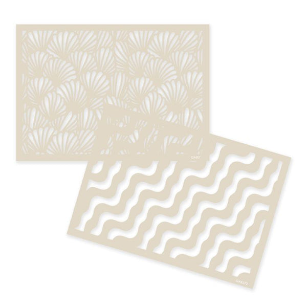 Texture Stencil Duo: SEA BREEZE