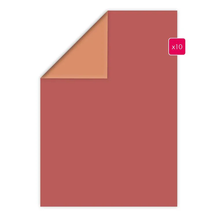 Paper - PRINTED PLAIN: TERRACOTTA-BLUSH