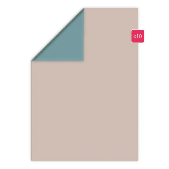 Paper - PRINTED PLAIN: Pebble-Teal