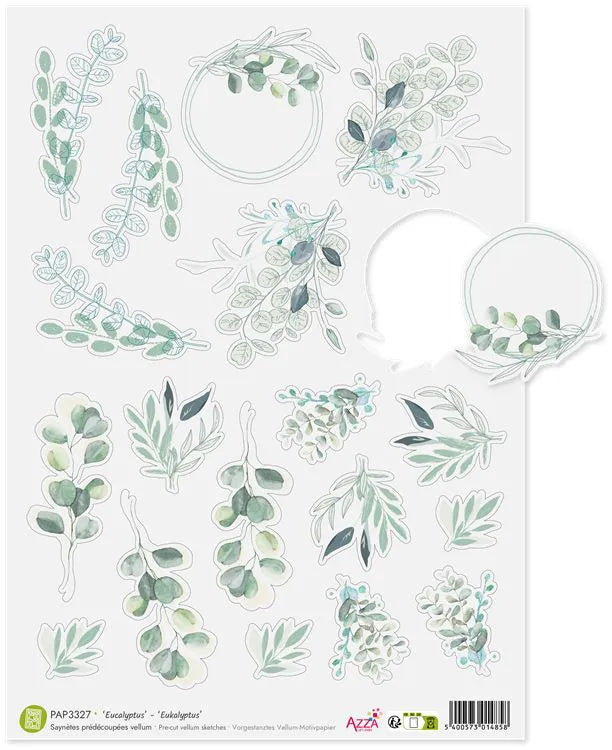 A4 PRE-CUT VELLUM Sketch Sheet: EUCALYPTUS