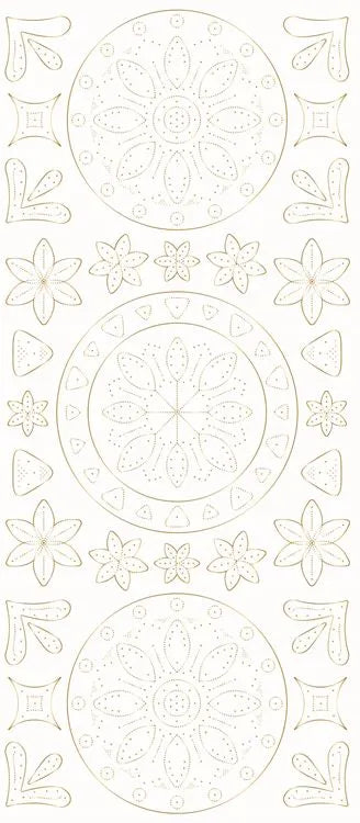 Self adhesive STICKERS: FIESTA (gold foil)