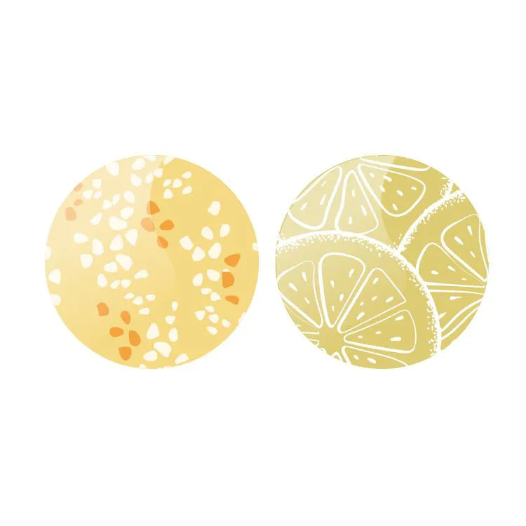 PATTERNED Resin Dots: CITRUS