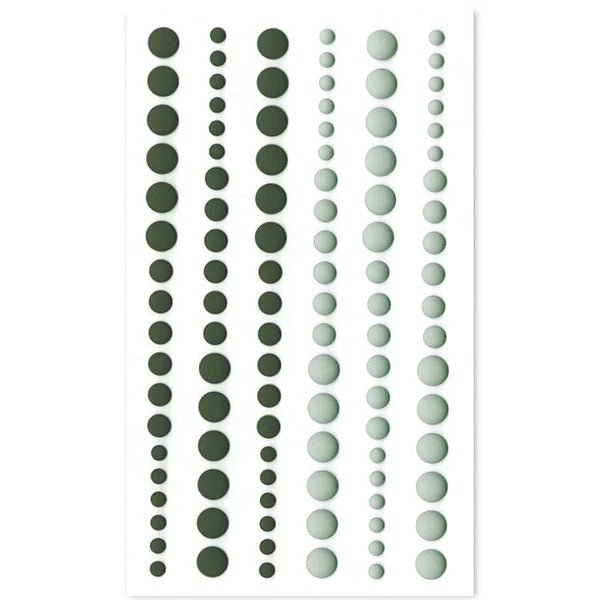 Resin Dots - MATT: GREY/FIR GREEN