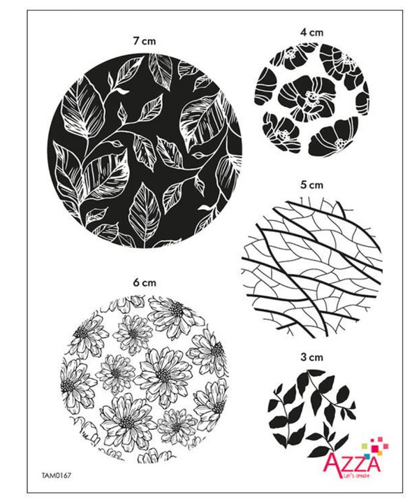 Stamp Set - Large: CONCENTRIC CIRCLES 3-12cm