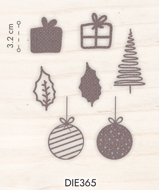 Cutting Die Set:  CHRISTMAS - Holiday Tree Gifts