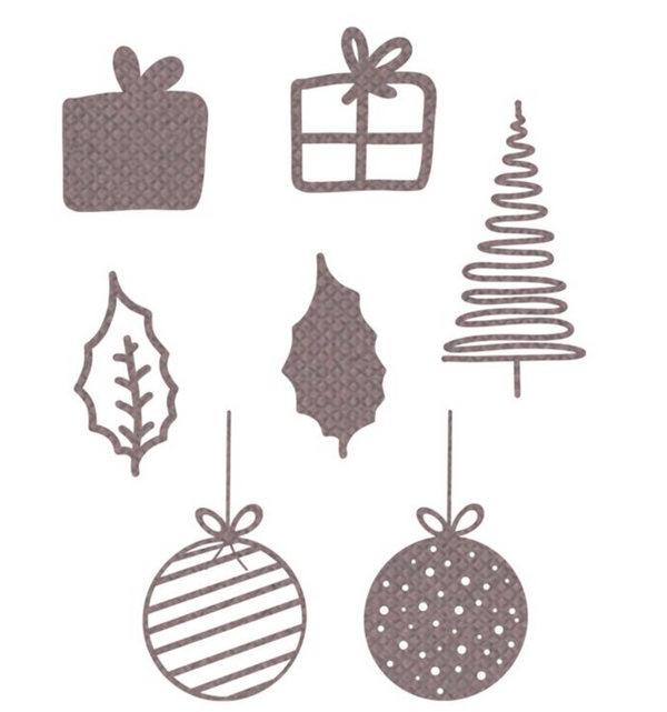 Cutting Die Set:  CHRISTMAS - Holiday Tree Gifts