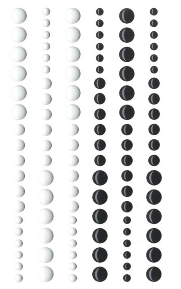 Resin Dots Gloss  - Black & White