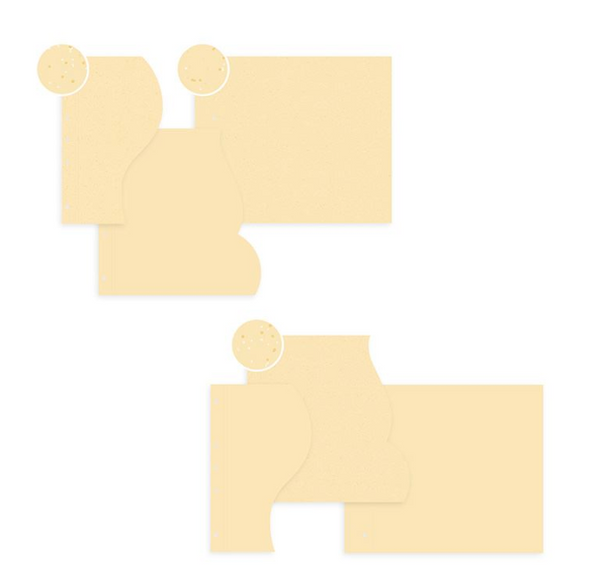 Pages pack:  NEW DELHI Pre-cut pages - Straw
