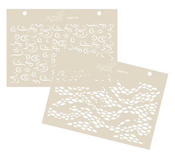 Texture Stencil Duo: AQUATIC SERENITY