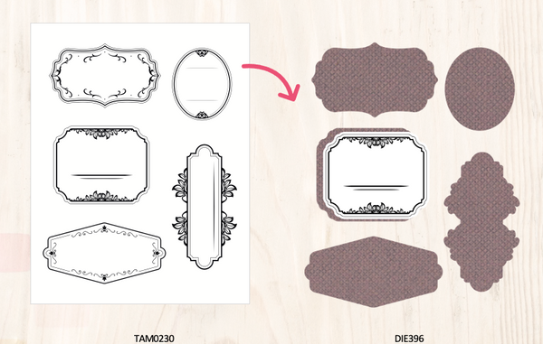 Bundle & Save: TAGS Large stamp and die set