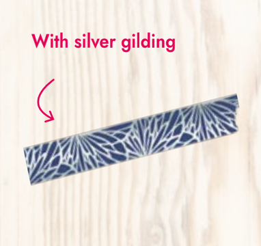 WASHI TAPE 15MM:  ENCHANTED FOREST (SILVER FOIL)