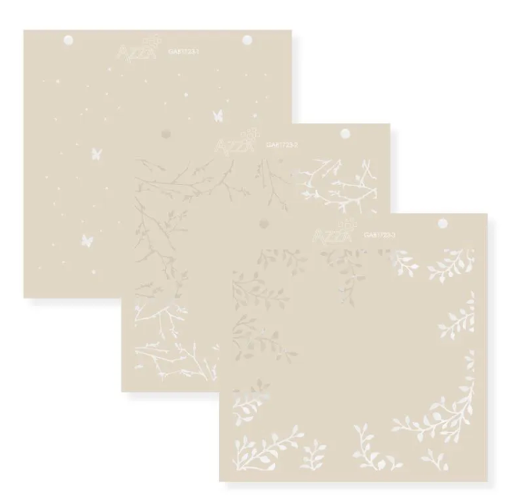 Trio of Waterfall Stencils:  ENCHANTED FOREST