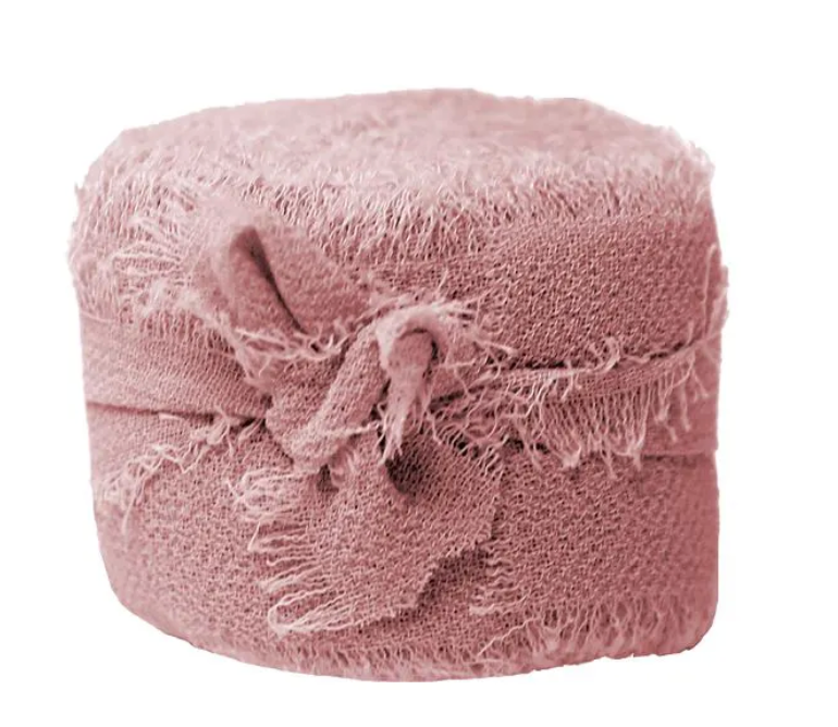 Ribbon - CHIFFON (2.5cm) 'INDIAN PINK' MAIL OUT