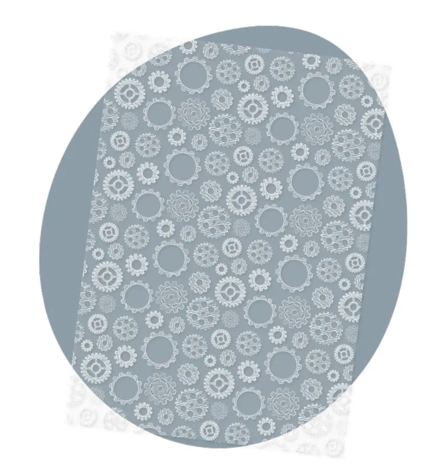 TRANSPARENT ACETATE SHEET A4:  GEARS