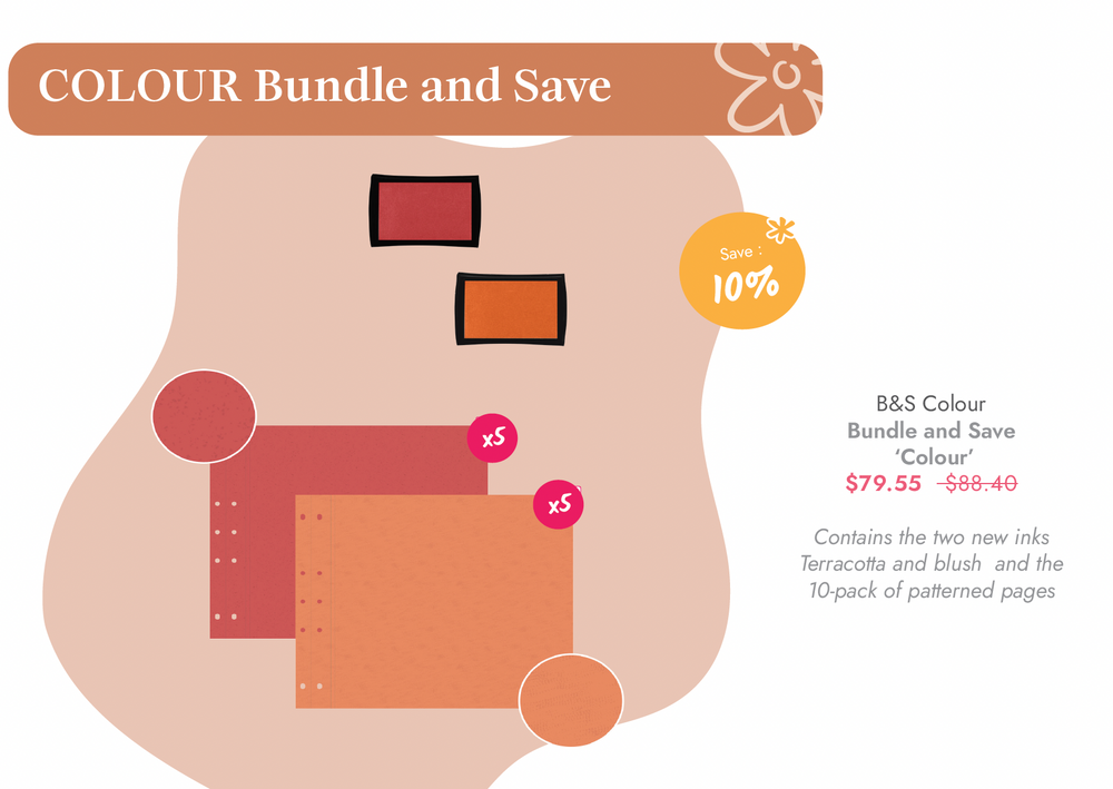 Colour Bundle & Save:  Terracotta & Blush