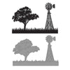 AUSTRALIA:  Stamp & Die Set "Tree & Windmill"