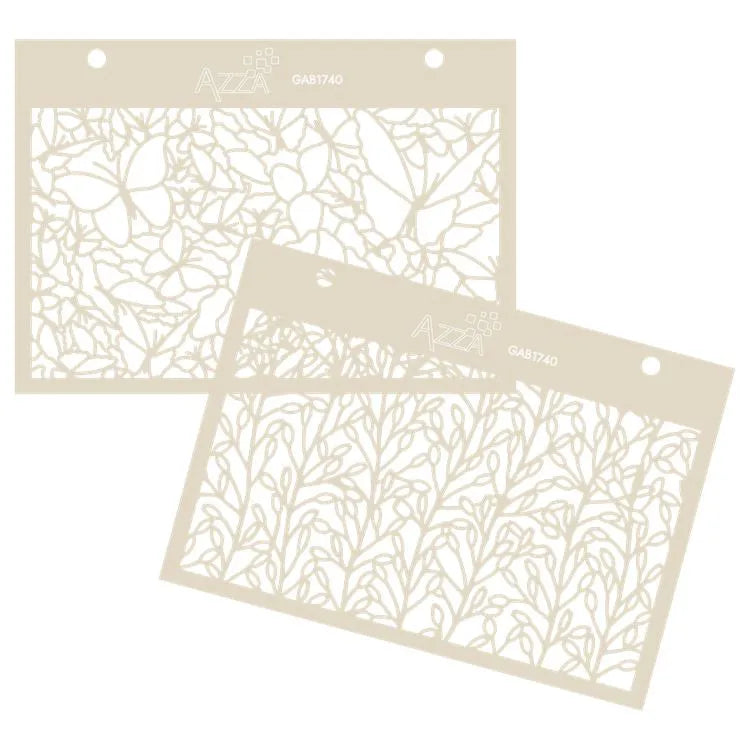 Texture Stencil Duo: FLORA AND FAUNA