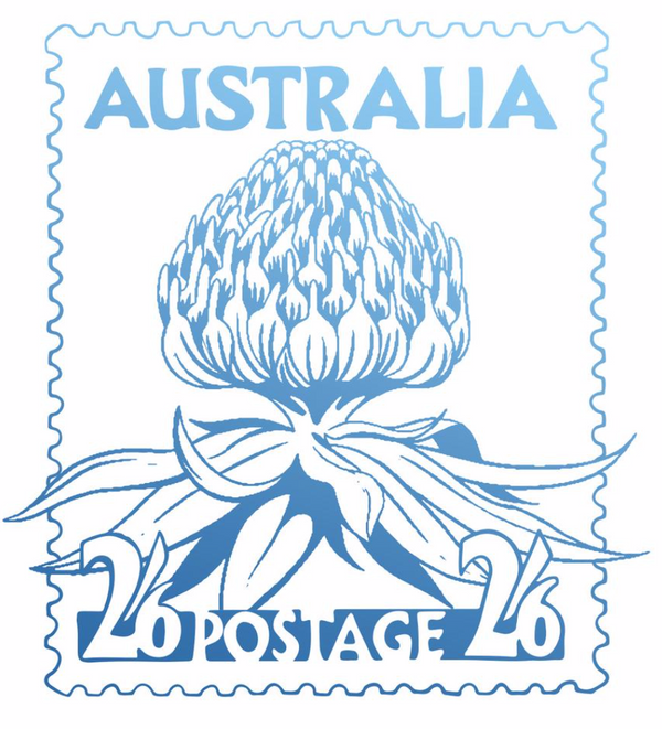 AUSTRALIA:  Micro stamp "Waratah"