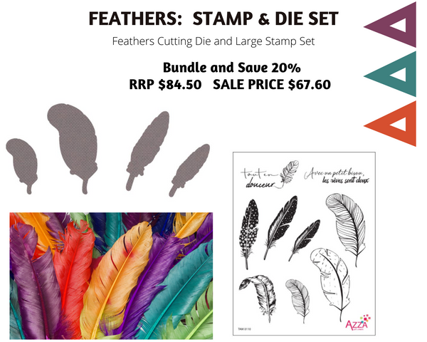 Bundle and Save: FEATHERS STAMP AND DIES