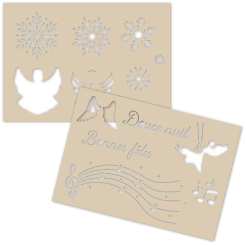 Decoration Stencil Duo: SILENT NIGHT