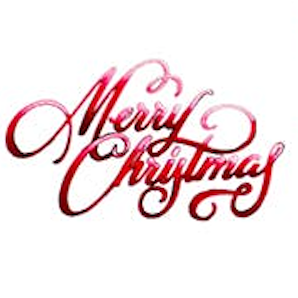 Stamp: MERRY CHRISTMAS OUTLINE