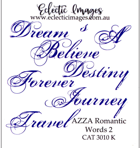 Word Stamps: ROMANTIC WORDS 2