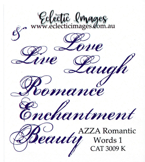 Word Stamps: ROMANTIC WORDS 1