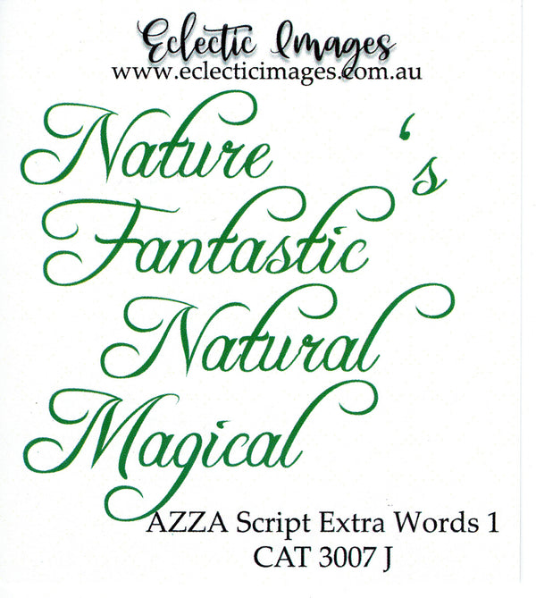 Word Stamps: SCRIPT EXTRA WORDS 1