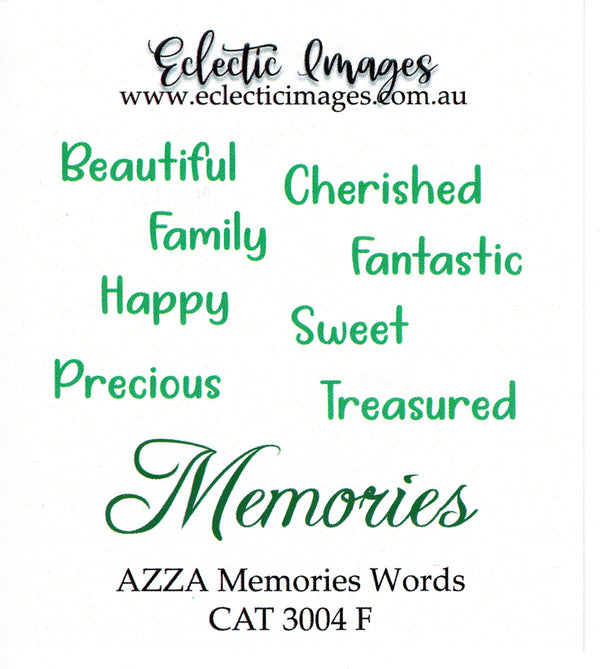 Word Stamps: MEMORIES WORDS