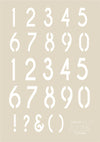Decoration Stencil A6: NUMBERS